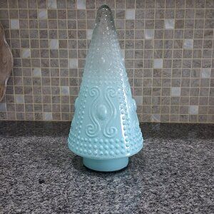 Coastal Blue Ombre Hobnail Glass Christmas Tree